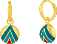 Spero London Enamel Blue Five Color Sterling Silver Earrings
