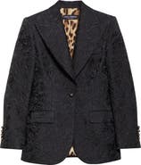 Dolce&Gabbana One-Button Floral Brocade Blazer