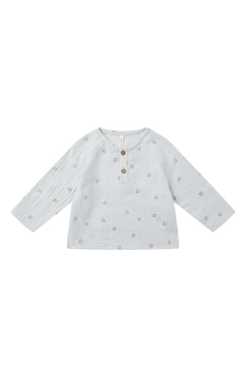 Kids' Zion Organic Cotton Gauze Henley Shirt