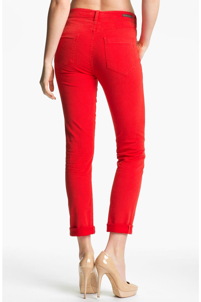 'Carlton' Crop Skinny Jeans, Alternate, color, VILLA RED