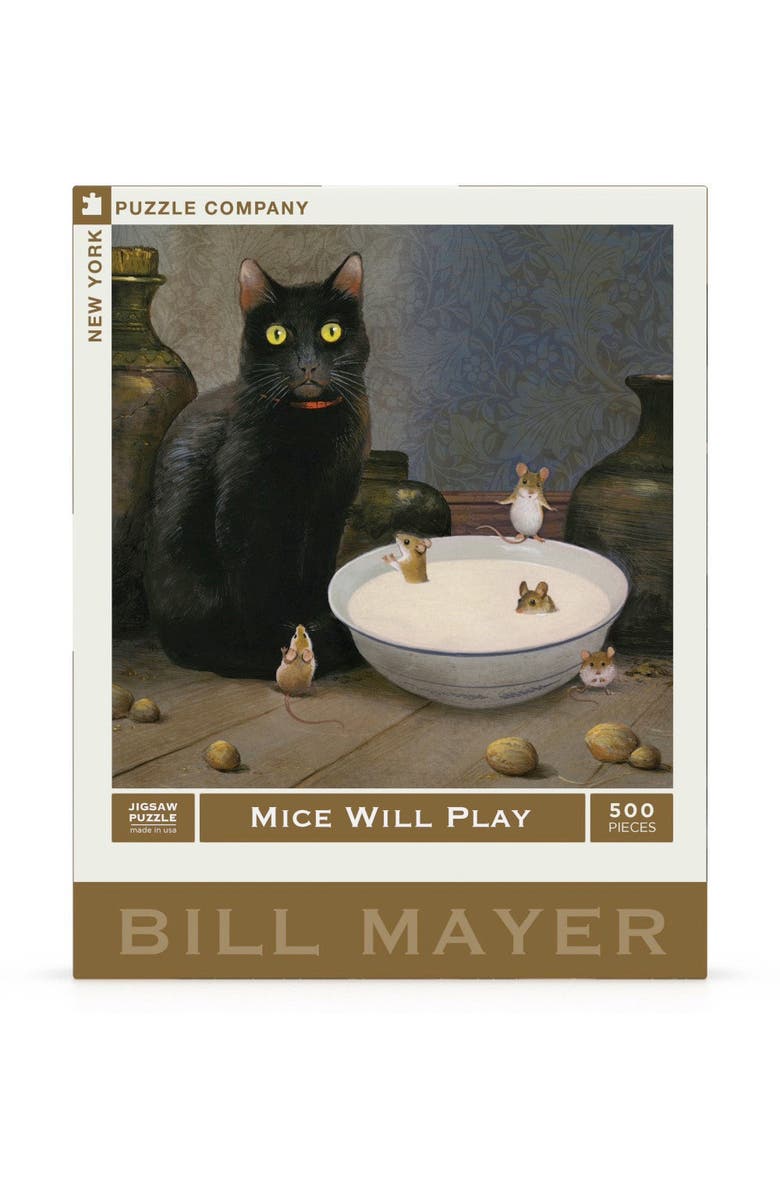 NEW YORK PUZZLE COMPANY Mice Will Play 500 Piece Puzzle, Main, color, NO COLOR