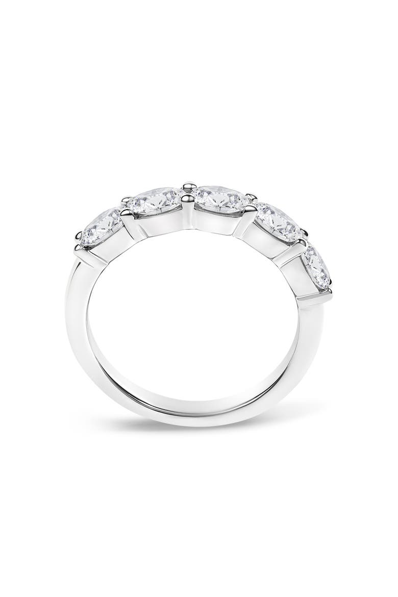 14K White Gold 1 1/4 Cttw Lab Grown Oval East West Band Ring, Alternate, color, White Gold