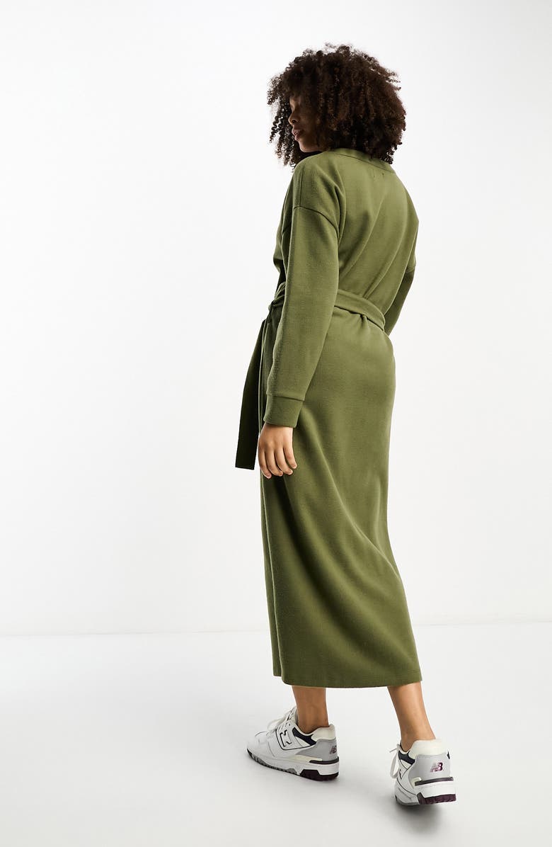 ASOS DESIGN Long Sleeve Button-Up Midi Sweater Dress, Alternate, color, 