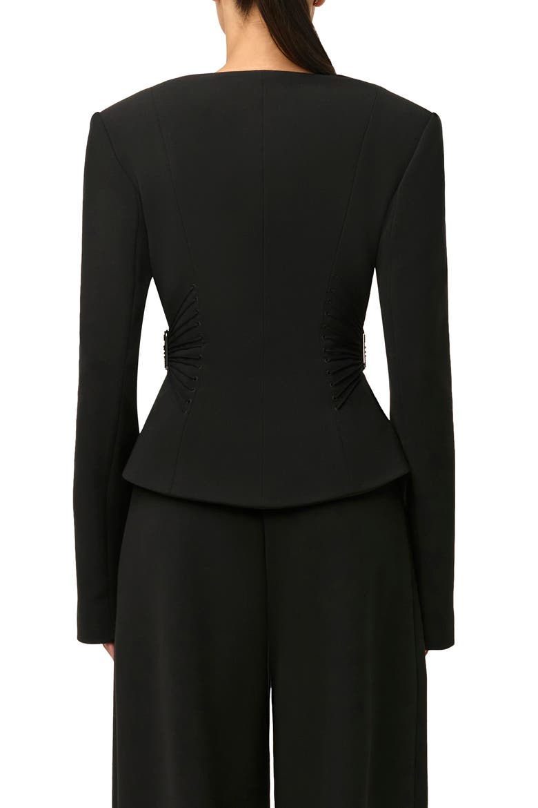 Suiting Corset Blazer, Alternate, color, BLACK