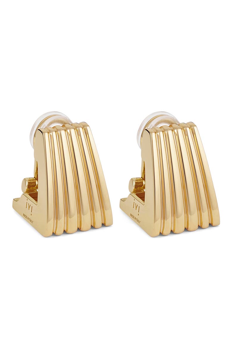 Liz Clip-On Earrings, Main, color, YELLOW GOLD