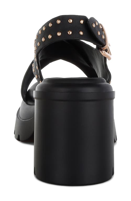 London Rag Nambo Lug Sole Sandal In Black
