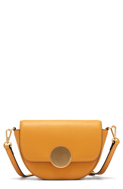 Lottie Leather Saddle Crossbody Bag