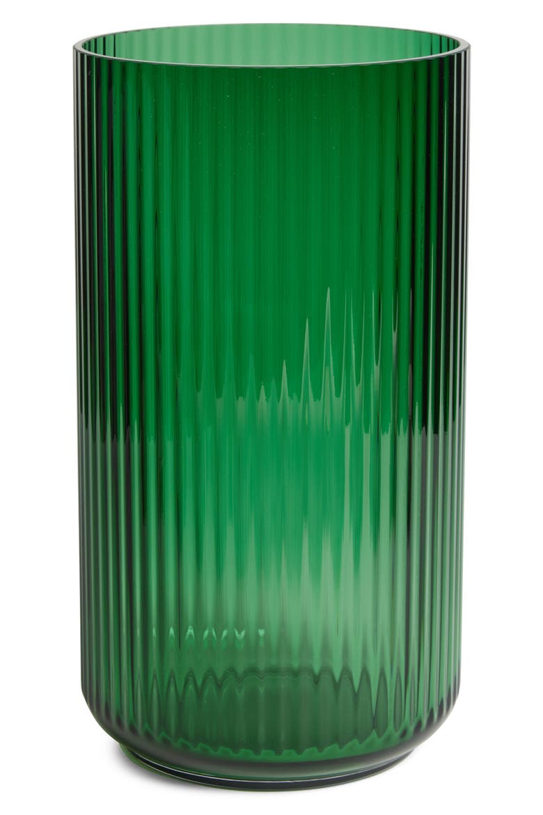 15-Inch Fluted Vase, Main, color, GREEN