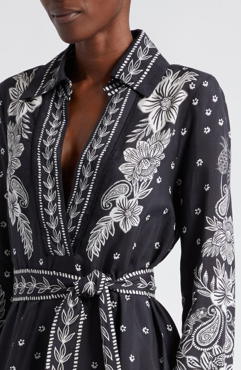 FARM Rio Paisley Bloom Long Sleeve Dress, Alternate, color,