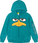 Disney Phineas and Ferb Perry the Platypus Cosplay Fleece Zip-Up Hoodie