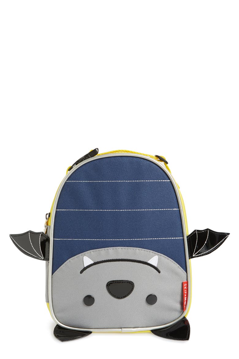 Zoo Lunchie - Bat Insulated Lunch Bag, Main, color, NAVY BLUE