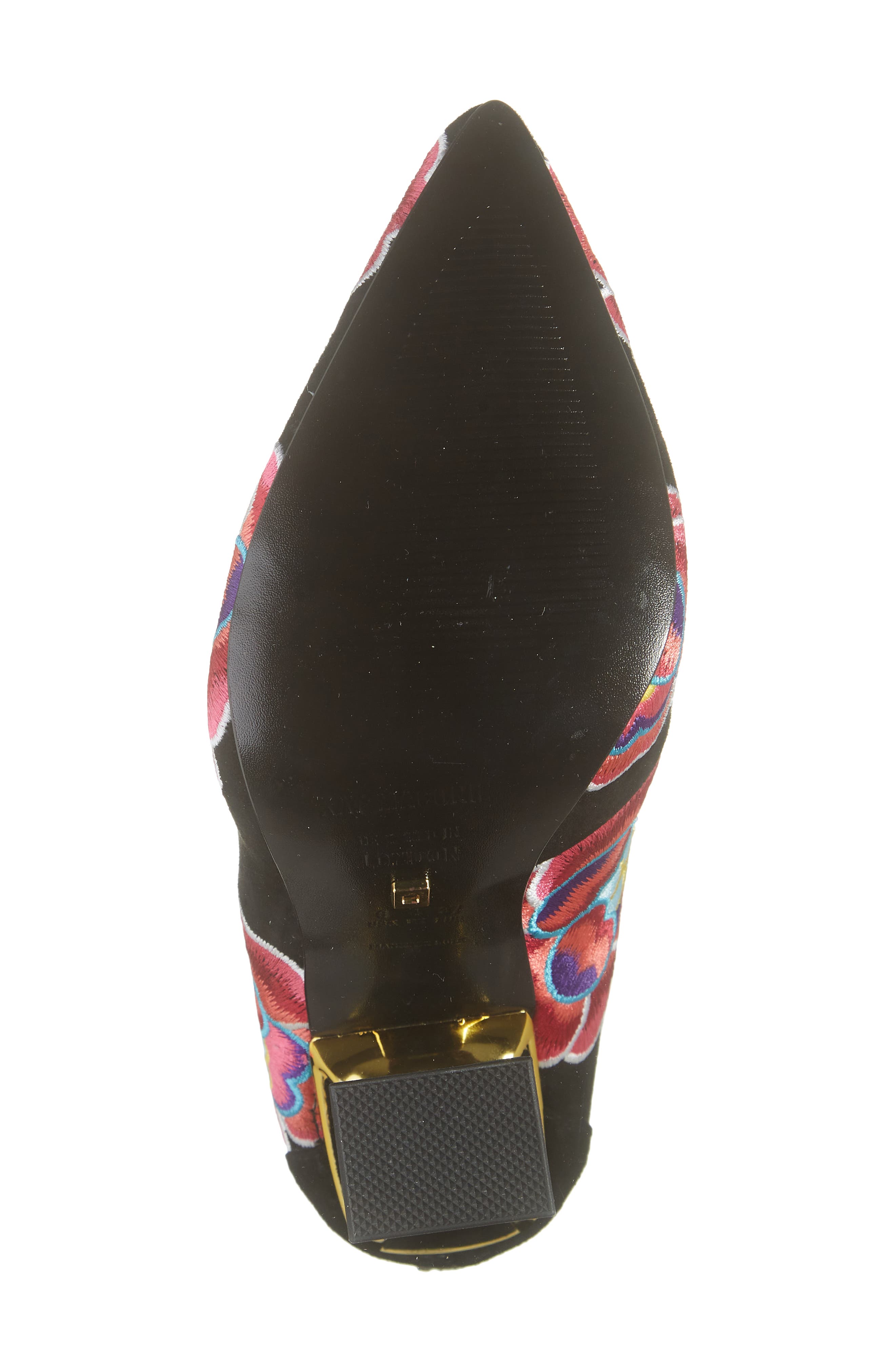 KAT MACONIE Lucie Floral Embroidered Pointed Toe Bootie, Alternate, color, 