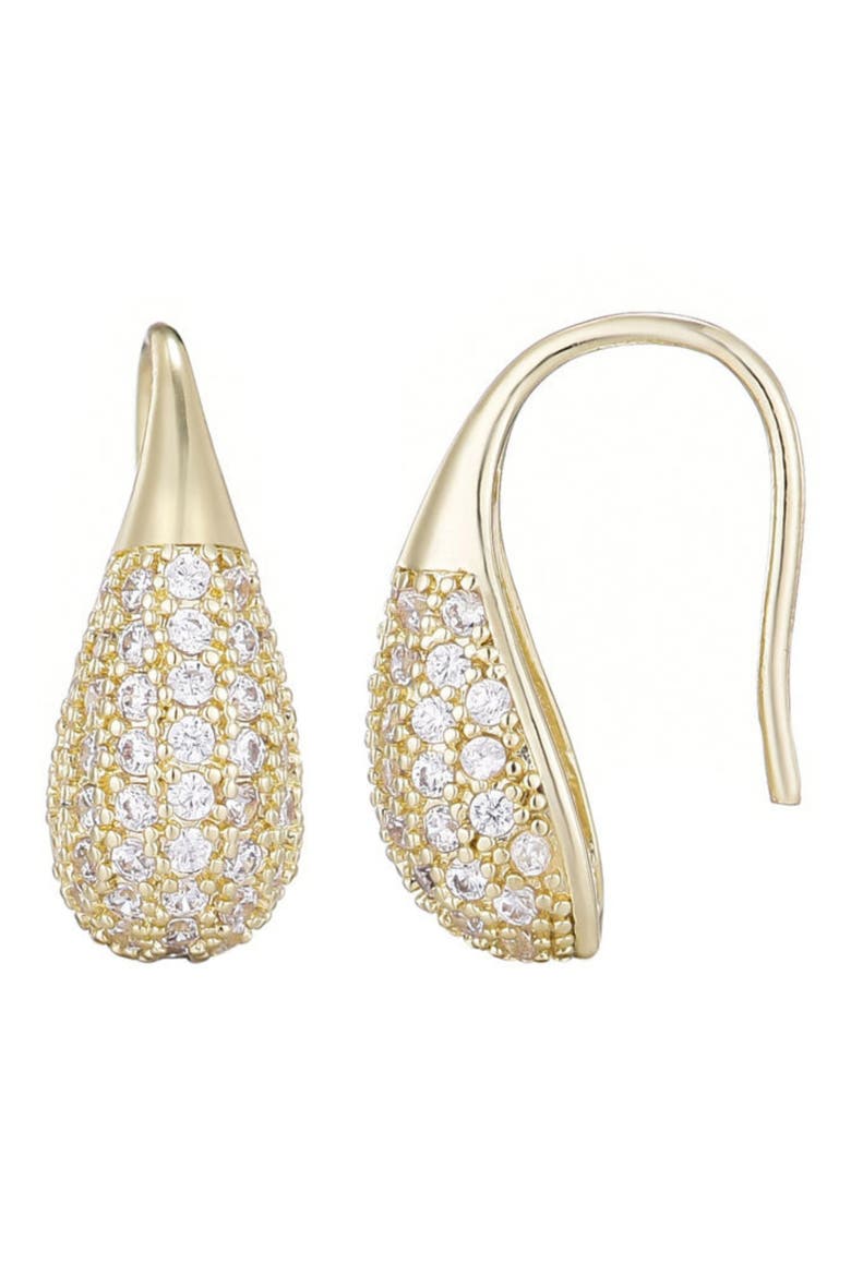 Cubic Zirconia Teardrop Earrings, Main, color, GOLD