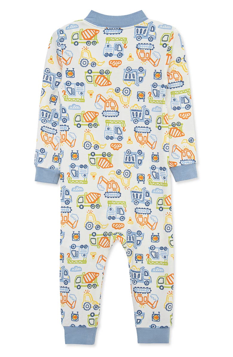 Little Me Construction Zip Stretch Viscose Coverall, Alternate, color, 