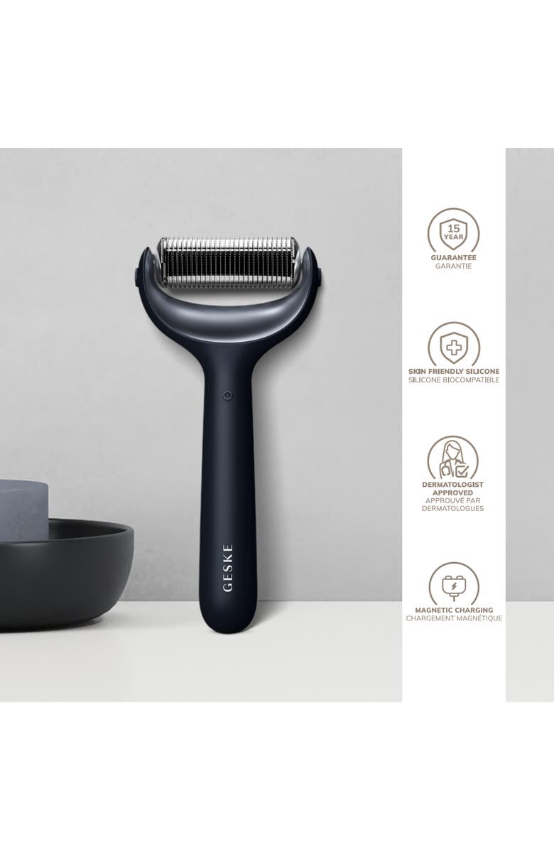 GESKE SmartAppGuided MicroNeedle Face & Body Roller | 8 in 1, Alternate, color, Black