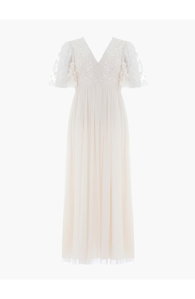 Needle & Thread Celestia Ribbon Bodice Maxi Dress, Alternate, color, Cream