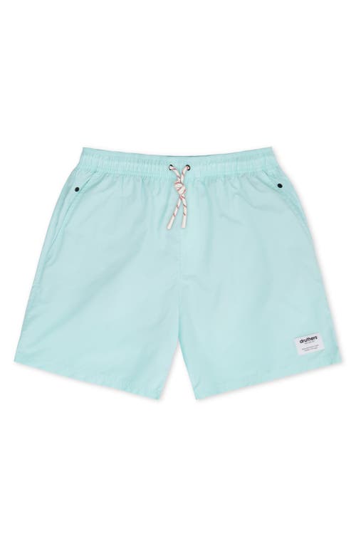 Druthers NYC Italian Recycled Nylon Swim Trunk in Aqua  product
