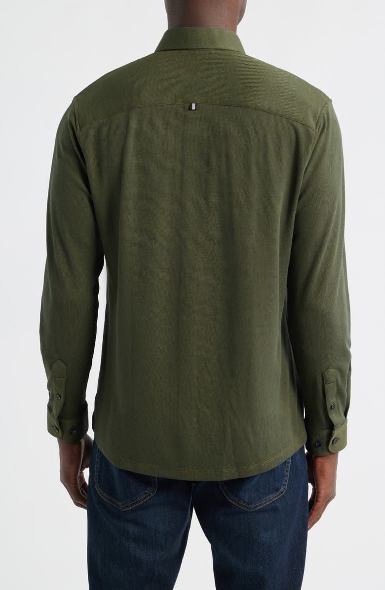 Stone Rose Two Tone DryTouch<sup>®</sup> Performance Button-Up Shirt, Alternate, color, Olive