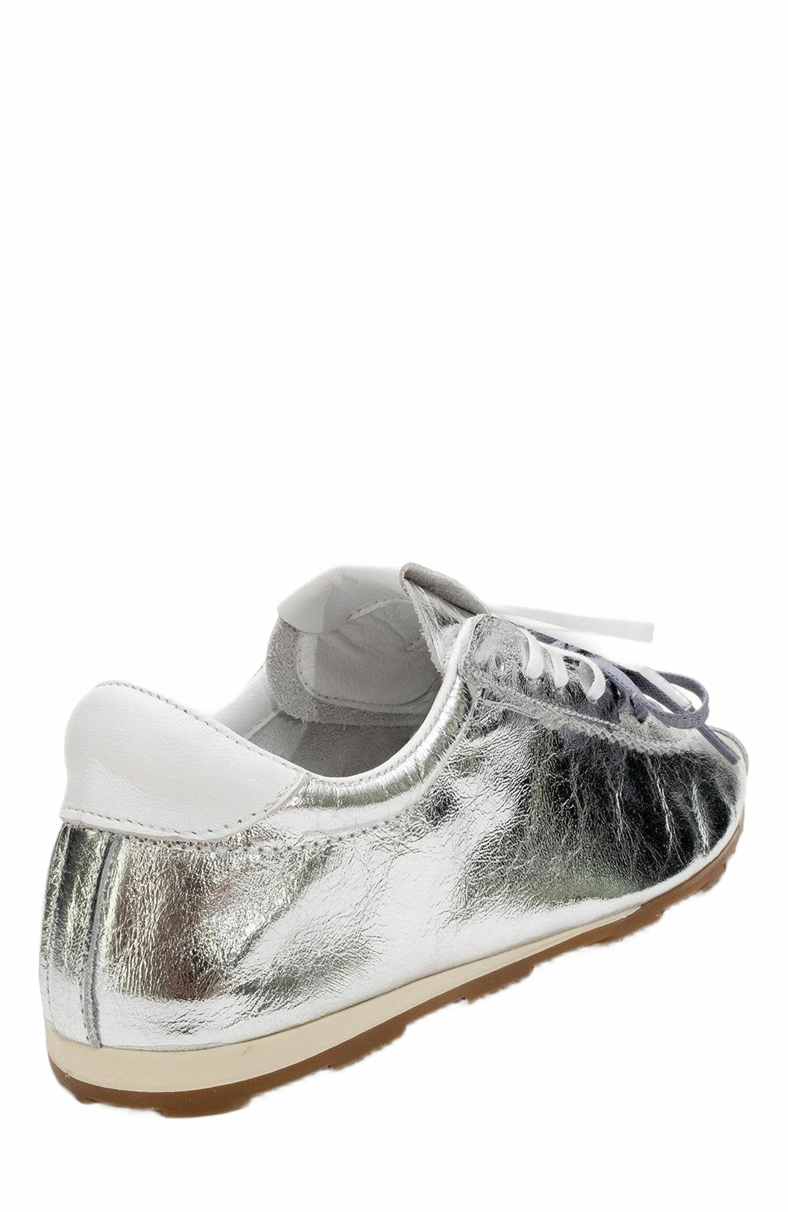Forever & Always Shoes Crea Leather Sneakers, Alternate, color, Silver Leather