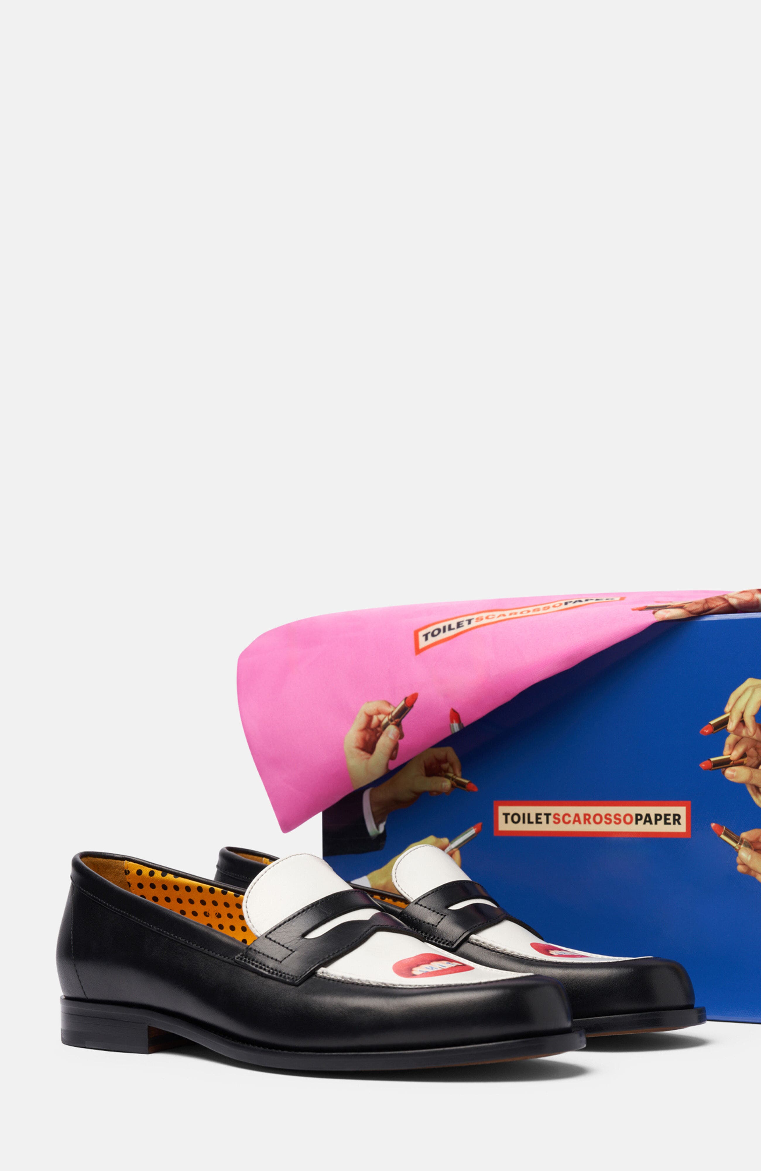 Eyes & Roses for Him Loafers, Alternate, color, Mouth Black - Calf