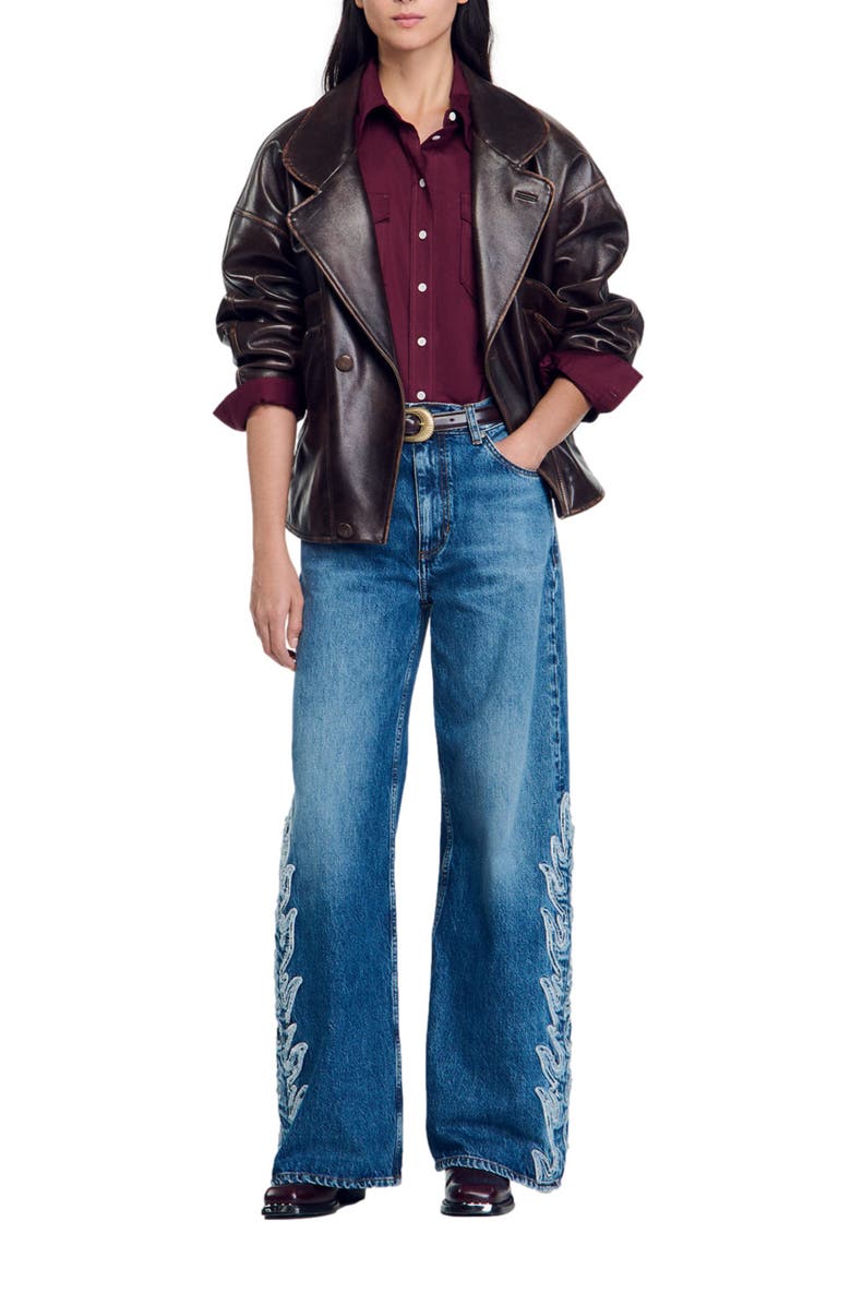 SANDRO Cotton shirt, Alternate, color, 