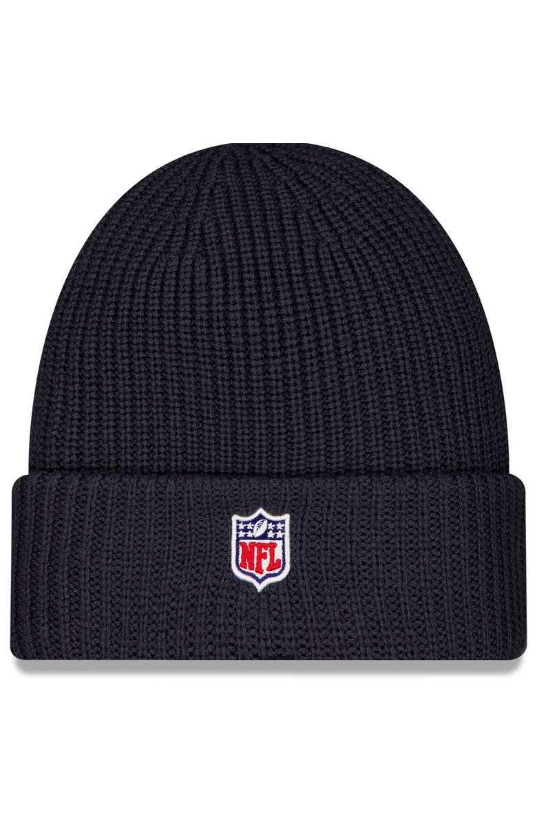 New Era Men's New Era Charcoal Buffalo Bills 2025 Sideline Cold Weather Cuffed Knit Hat, Alternate, color, Charcoal
