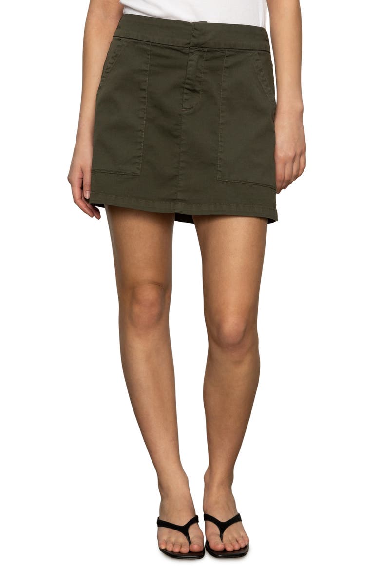 Falls High-Low Miniskirt, Main, color, KALAMATA