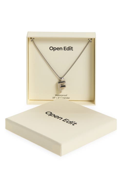 Open Edit Waterproof Bubble Initial Pendant Necklace