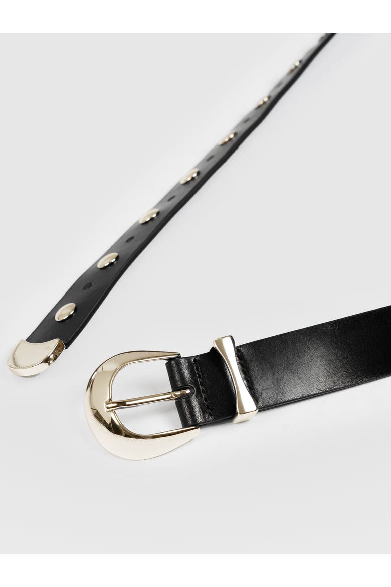 Roxie Studded Belt, Alternate, color, Black/Gold