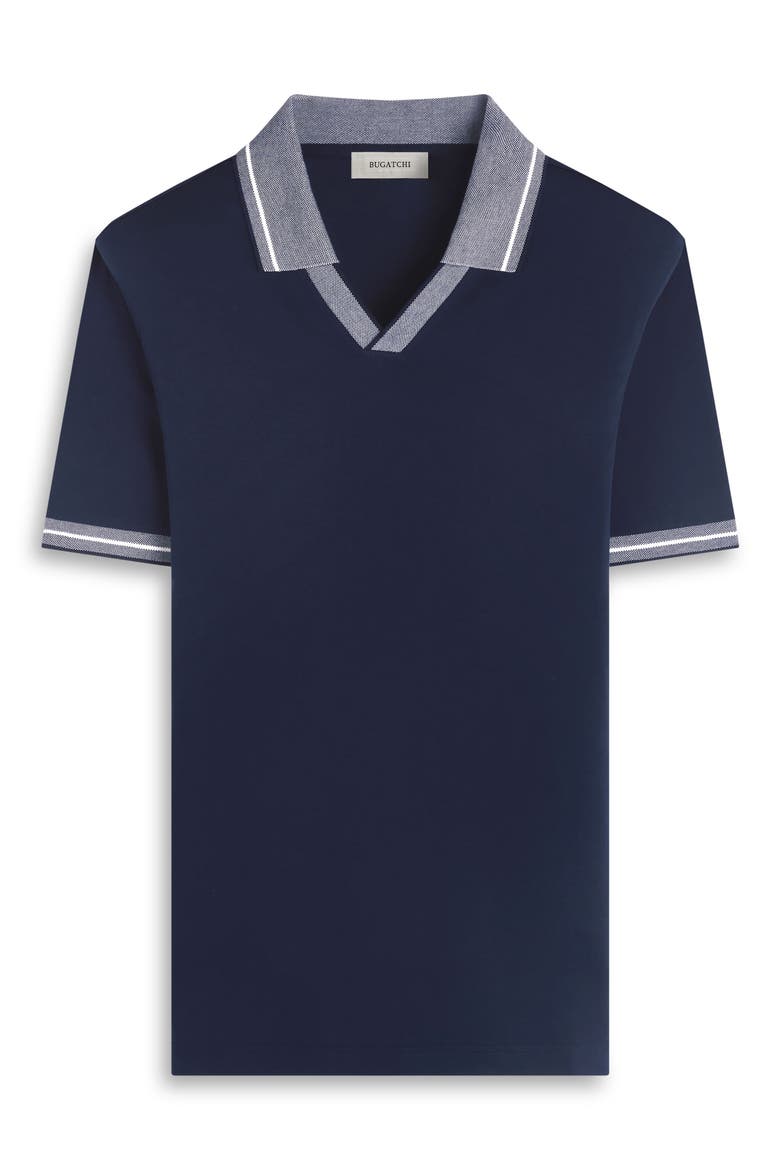 Pima Cotton Johnny Collar Polo, Alternate, color, NAVY