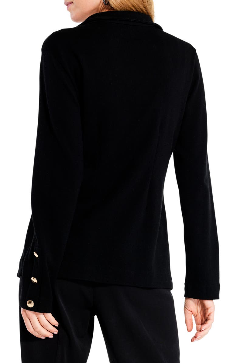 NIC+ZOE City Charm Knit Jacket, Alternate, color, Black Onyx