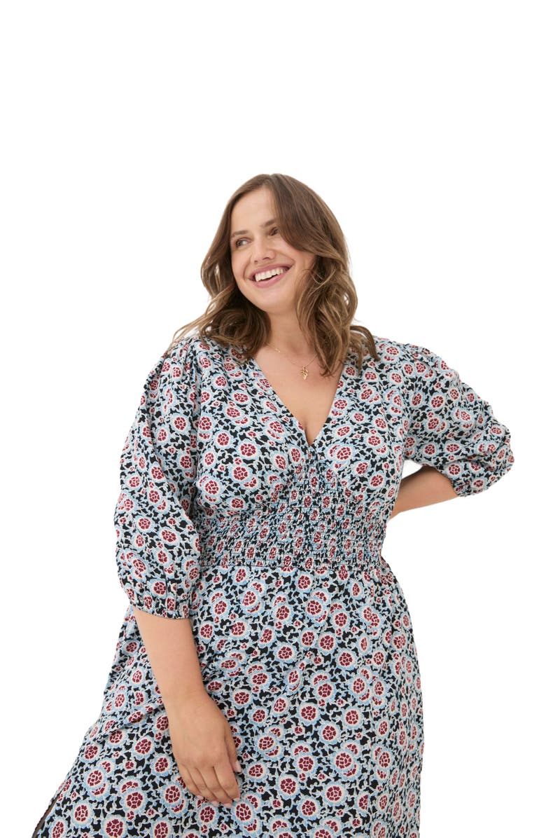 FatFace Women's Plus Size Rene Wild Floral Midi Dress, Alternate, color, 
