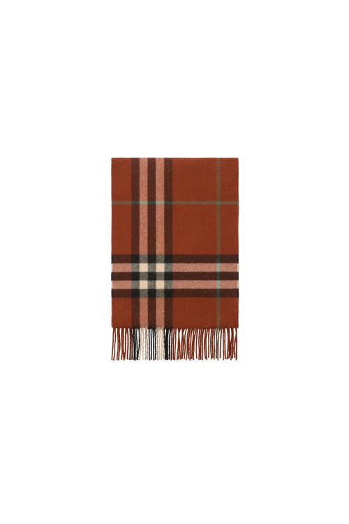 Burberry Checked Cashmere Scarf In Brown