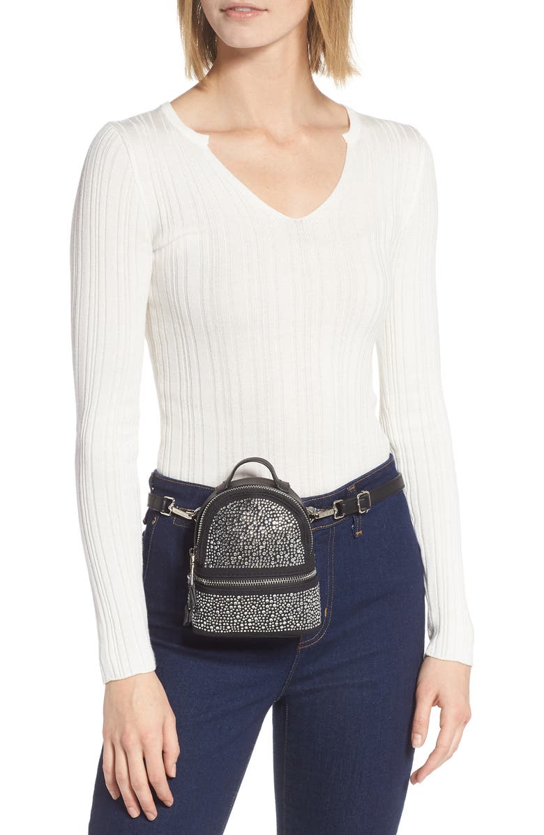 Steve Madden Micro Crystal Embellished Crossbody Bag, Alternate, color,