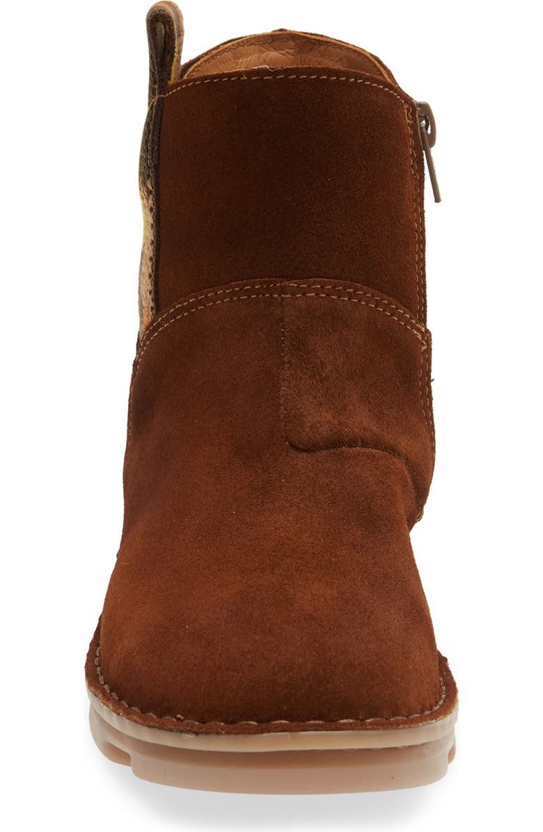 On Foot Silken Waterproof Suede Bootie, Alternate, color,