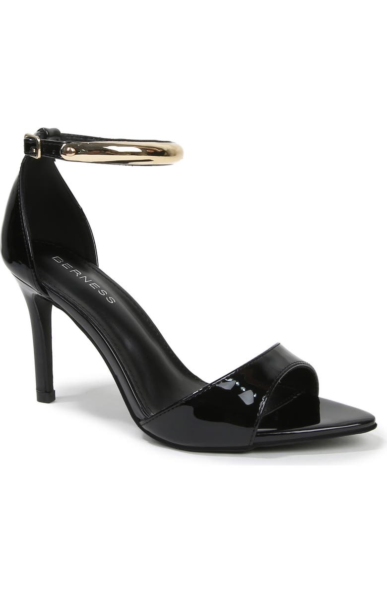 BERNESS Ankle Strap Sandal, Main, color, Black
