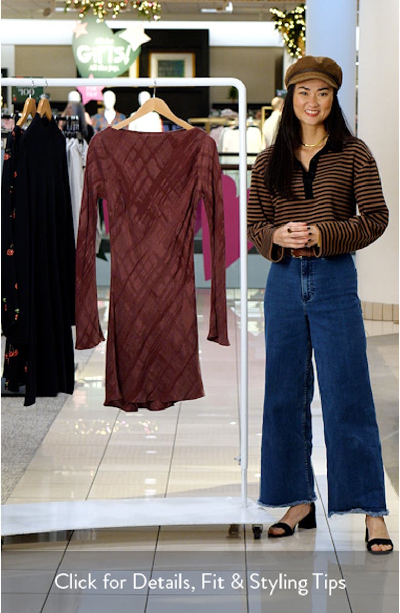 Abstract Print Long Sleeve Minidress, sales video thumbnail