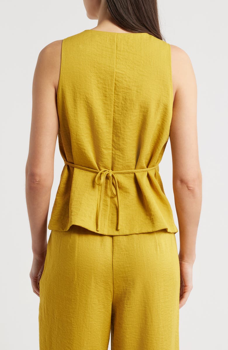 CITY BLUES Button Front Vest, Alternate, color, Dijon