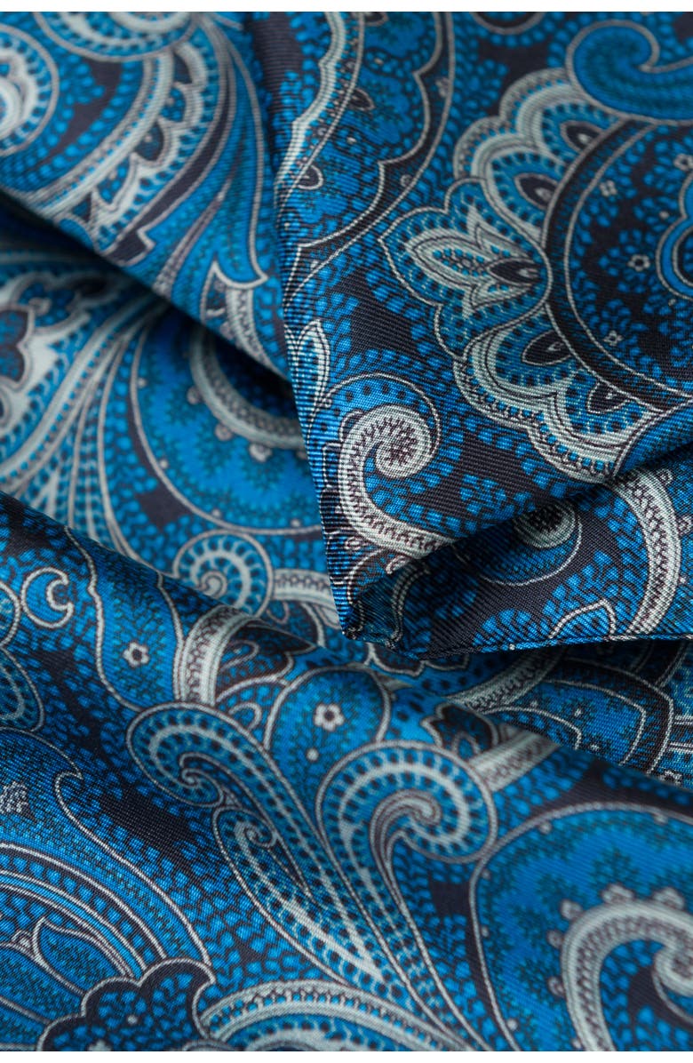 Elizabetta Ferrara - Silk Scarf for Men, Alternate, color, Blue