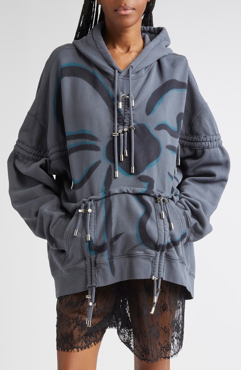 Collina Strada Drawstring Detail Cotton Hoodie, Main, color, 