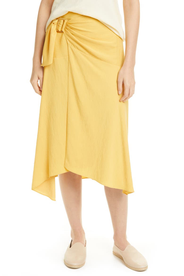 Side Buckle Drape Skirt, Main, color, LEMON GLAZE