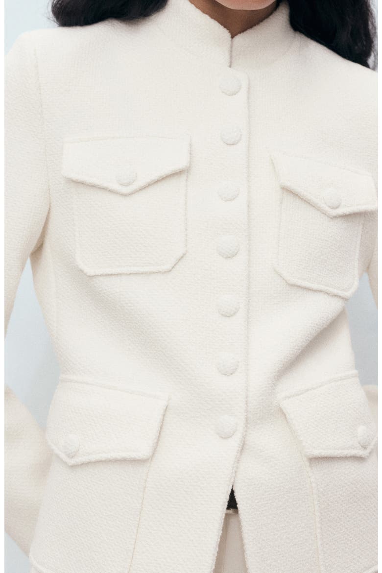 Bouclé Jacket, Alternate, color, OFF WHITE