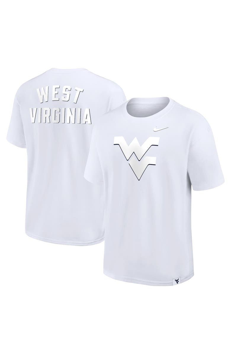 Nike Men's Nike White West Virginia Mountaineers 2-Hit Statement Max90 T-Shirt, Main, color, White