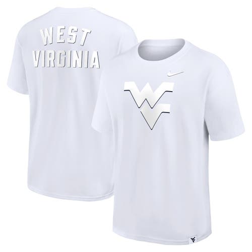 Nike White West Virginia Mountaineers 2-hit Statement Max90 T-shirt In White