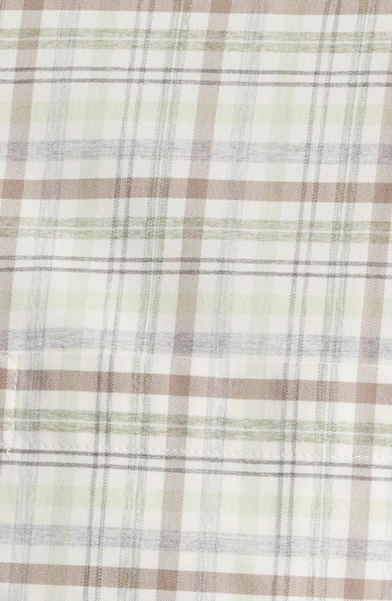 Scott Barber Mélange Plaid Stretch Button-Down Shirt, Alternate, color, 