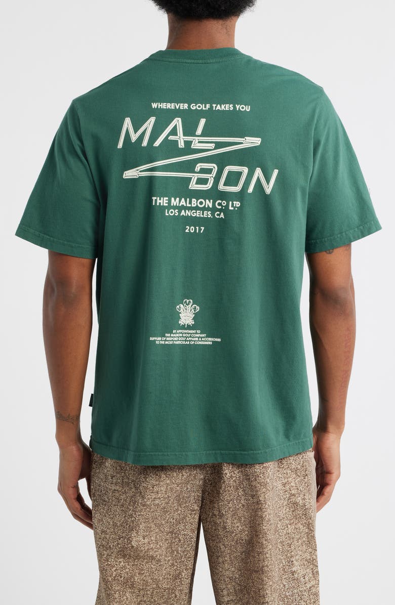 Malbon Golf Bermuda Sport Utility Graphic T-Shirt, Alternate, color, Hunter Green