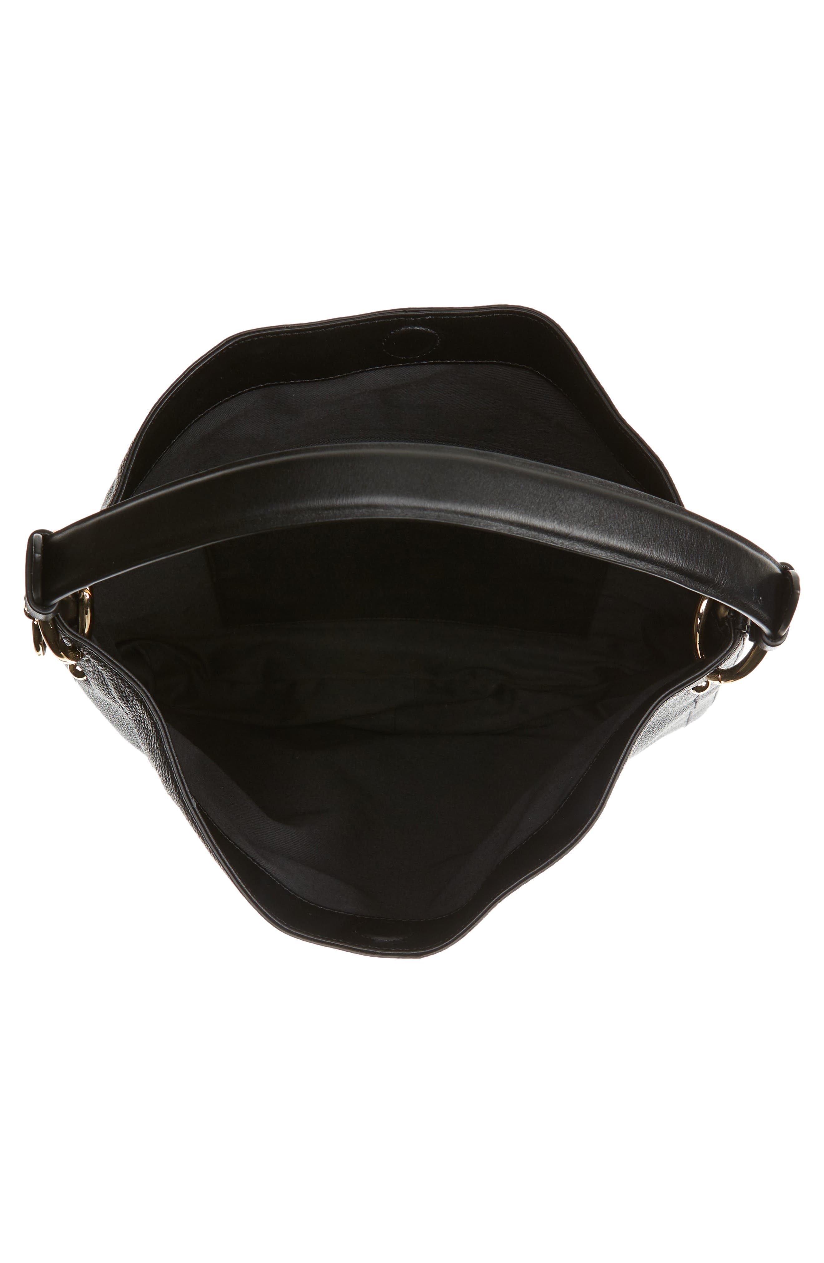 Jody Convertible Leather Hobo Bag, Alternate, color, BLACK