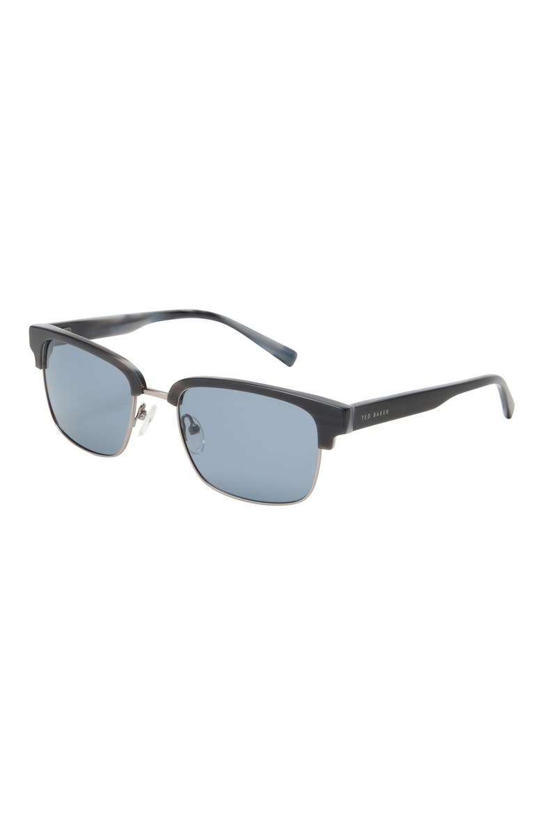Retro 54mm Polarized Square Sunglasses, Alternate, color, GREY