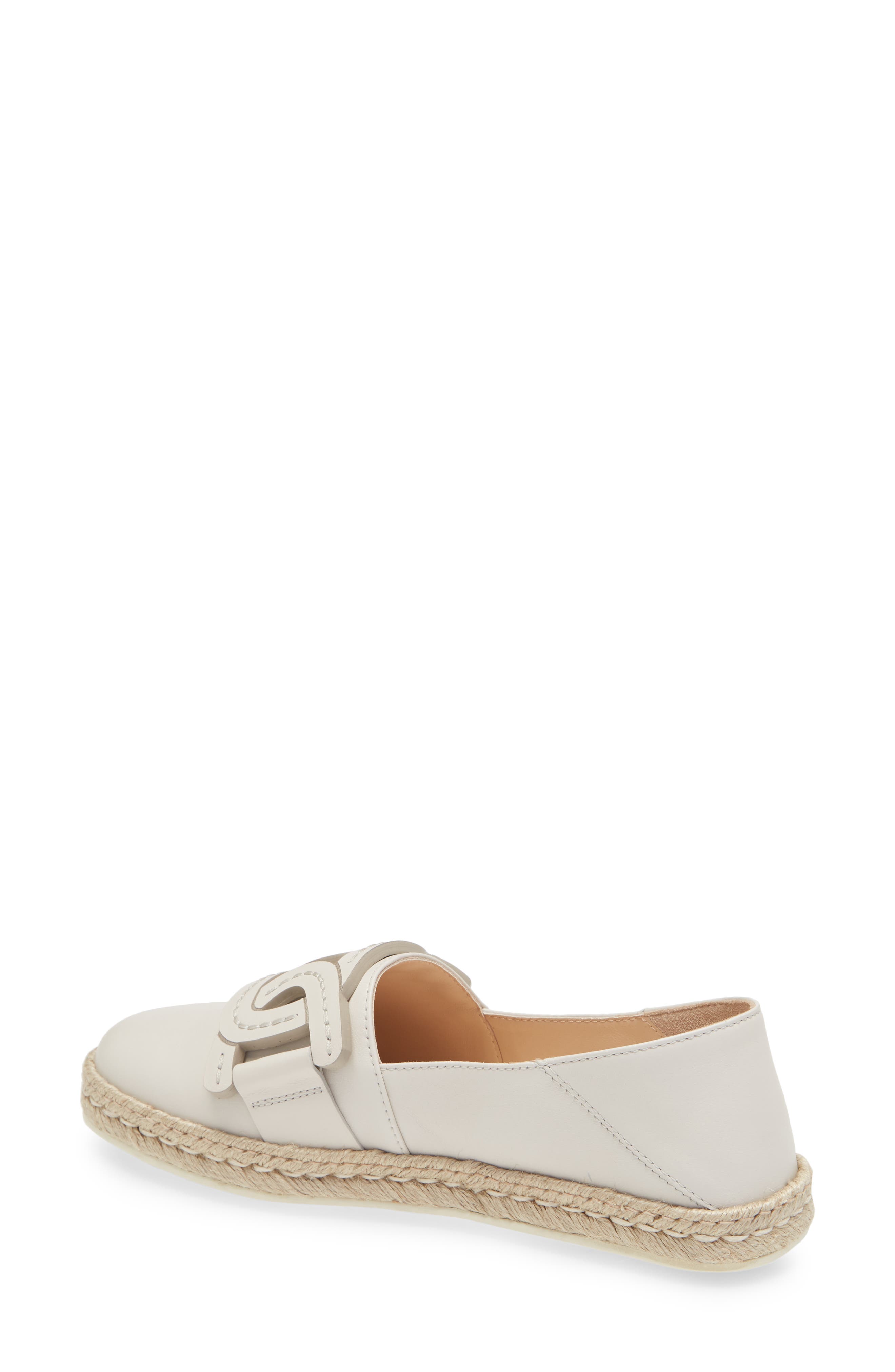 Tod's Kate Chain Detail Convertible Espadrille Flat, Alternate, color, 