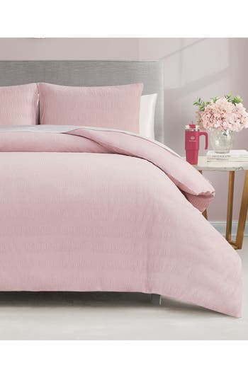 Juicy Couture Lotus Pink Crinkled Velvet Comforter Set